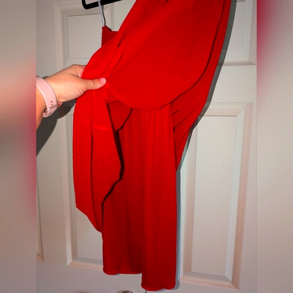 Johnny Martin Size 5 Juniors Red Strapless Mini Dress with Elastic Waistband - Picture 4 of 11